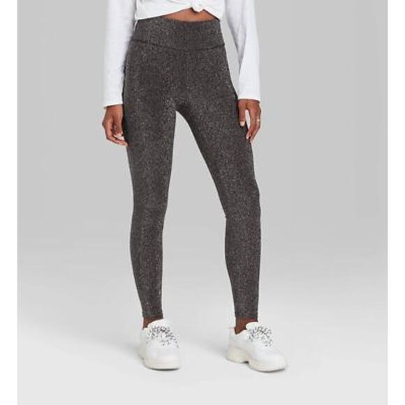 Wild Fable Leggings Women Small Grey Sparkle Trendy Comfy - Picture 1 of 2